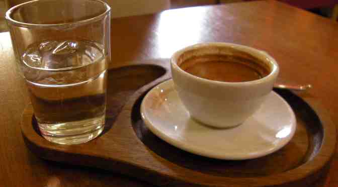 Espresso and water.