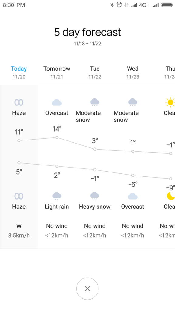 What is considered "heavy snow" in Beijing?