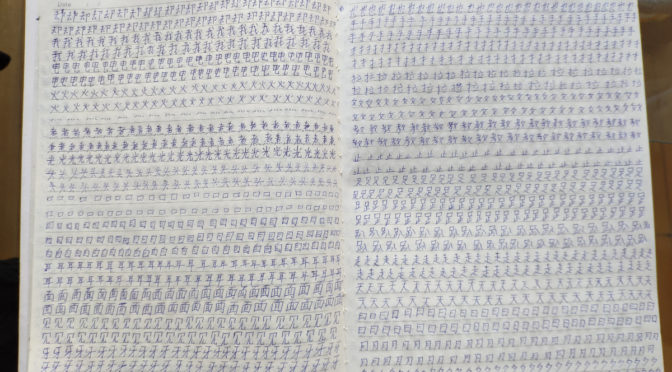 Notebook with Chinese characters
