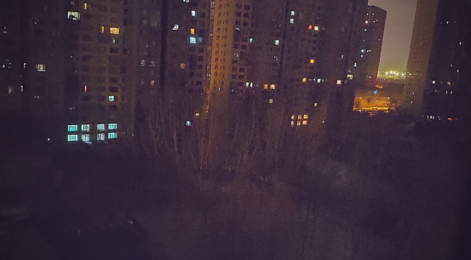 Apartments at night - 1200