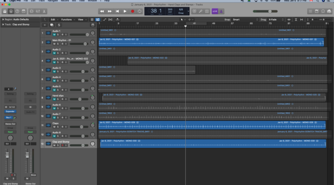 Jamuary 6, 2021 - Polyrhythm - Hand Claps and Stamps - TIMELINE