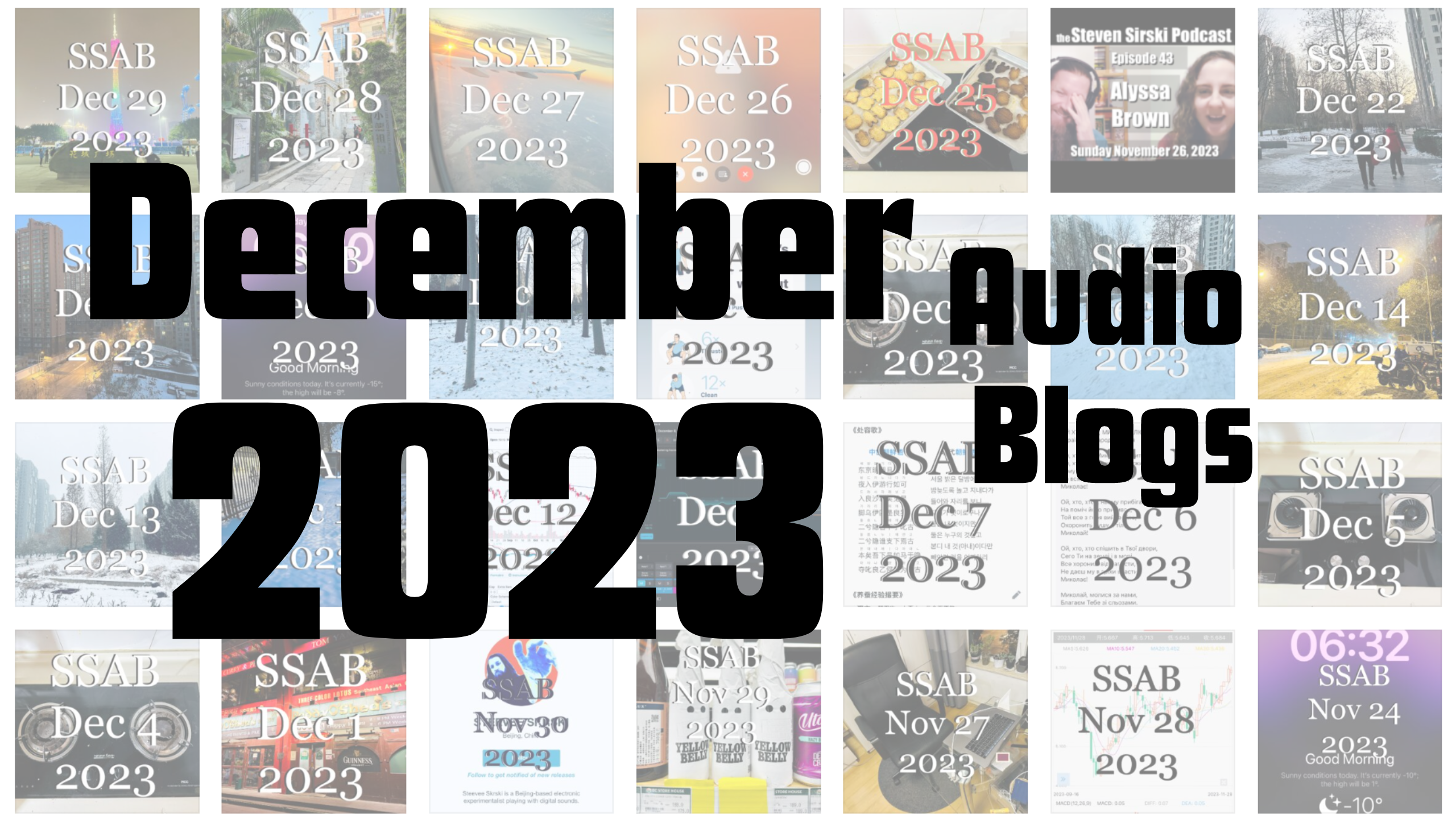 December 2023 Audio Blogs
